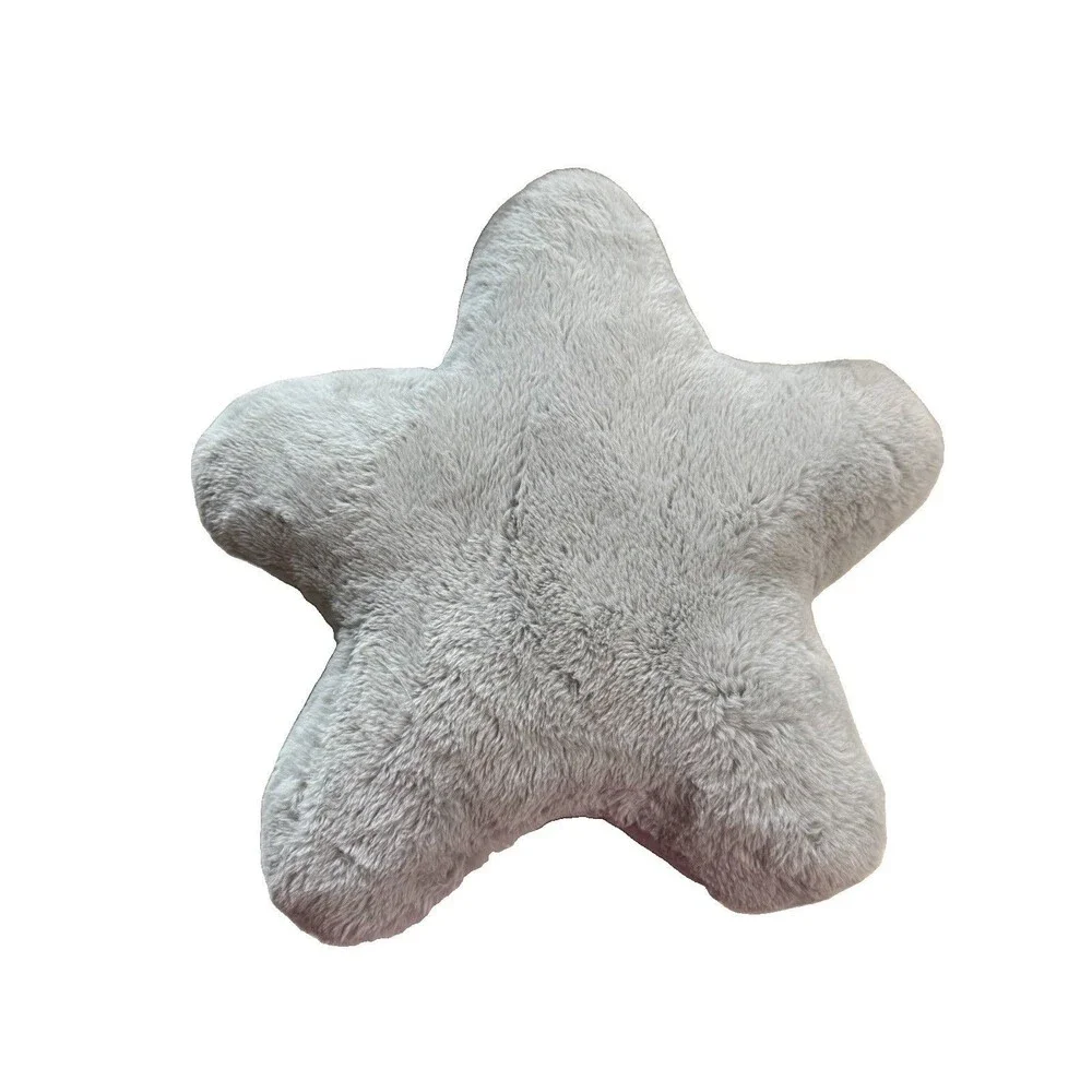 UGG Star Shaped Snuggly Faux Fur Throw Pillow Gray